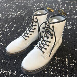 Dr. Martens White Combat Boots